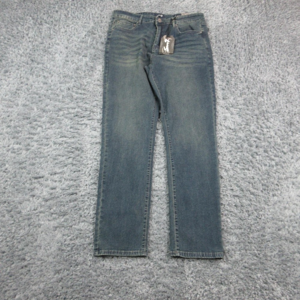 Seven7 Jeans Mens 34x32 Blue Slim Straight Denim Stretch Comfort 34x32* NWT